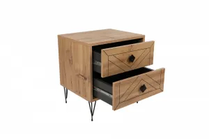 Hanah Home Nočný stolík Luna borovica