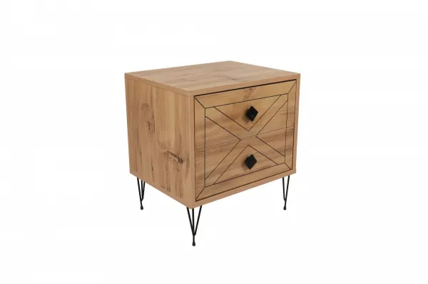 Hanah Home Nočný stolík Luna borovica