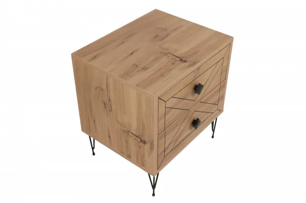 Hanah Home Nočný stolík Luna borovica