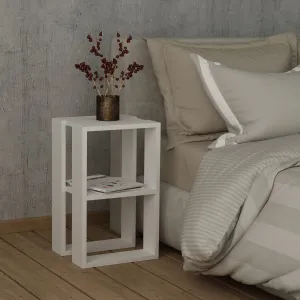 Hanah Home Nočný stolík Lonie biely