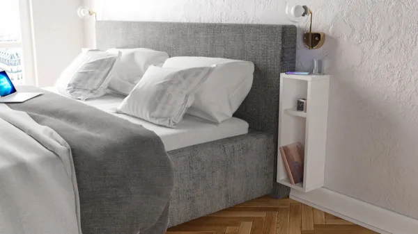 Hanah Home Nočný stolík Turra biely