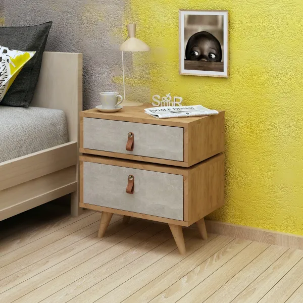Hanah Home Nočný stolík Dopo I dub/sivý