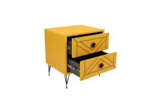 Hanah Home Nočný stolík Luna žltý