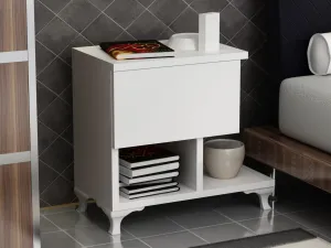 Hanah Home Nočný stolík Cast biely