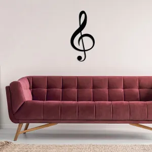 Wallity Nástenná dekorácia Treble Clef čierna