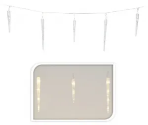 H&S Decoration Vianočná LED reťaz Icicle II 690 cm teplá biela