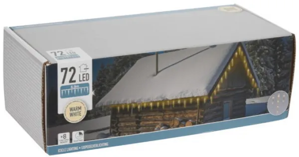 H&S Decoration Vianočná LED reťaz Icicle II 690 cm teplá biela