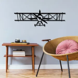 Wallity Nástenná kovová dekorácia AIRPLANE čierna