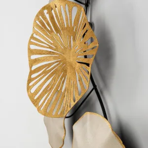 Wallity Nástenná kovová dekorácia ASTRID II 130 cm zlatá/šedá