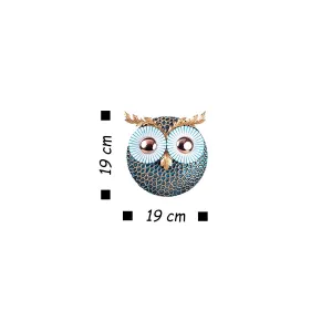 Wallity Nástenná kovová dekorácia OWL II modrá/medená