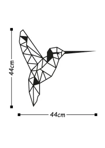 Wallity Nástenná kovová dekorácia VTÁK 44 cm čierna