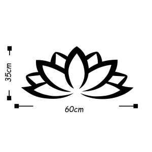 Wallity Nástěnná kovová dekorace LOTUS FLOWER II černá