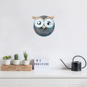 Dekoratívny kovový doplnok na stenu Owl 3 - Silver