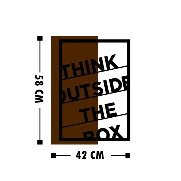 Dekoratívny drevený doplnok na stenu Think Outside The Box