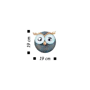 Dekoratívny kovový doplnok na stenu Owl 3 - Silver