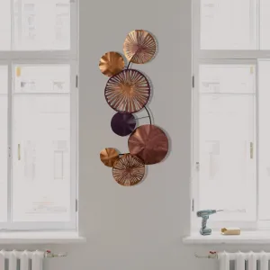 Wallity Nástenná kovová dekorácia ASTRID 79 cm zlatá/medená