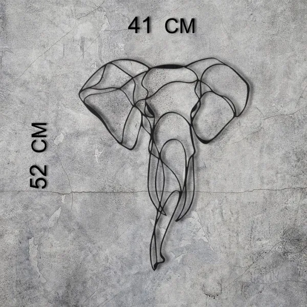 Dekoratívny kovový doplnok na stenu Elephant 2