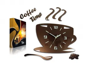 ModernClock Nástenné hodiny Coffe medené