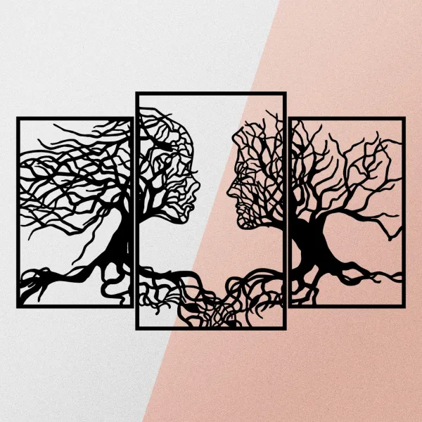 Dekoratívny kovový doplnok na stenu Love Tree