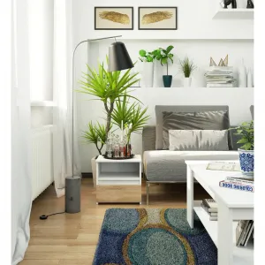 Ak furniture Noční stolek CL1 40 cm bílý/dub sonoma