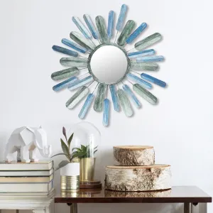 Dekoratívny kovový doplnok na stenu Metal Art Mirror Sun