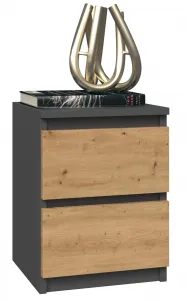 TP Living Nočný stolík MALWA M2 dub artisan / antracit