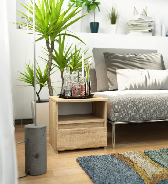 Ak furniture Noční stolek CL1 40 cm dub sonoma