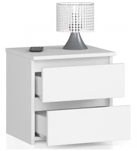 Ak furniture Nočný stolík CL2 40 cm biely