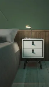 Tvilum Nočný stolík Rony biely mat