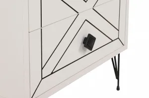 Nočný stolík Luna White