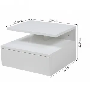 Actona Nočný stolík Ashlan 35 cm biely