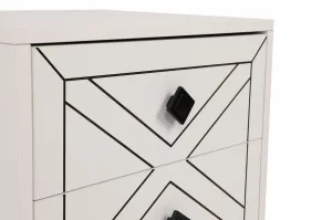 Nočný stolík Luna White