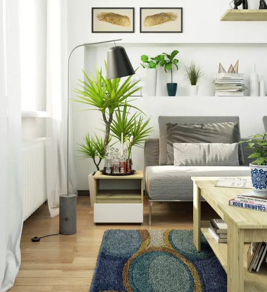 Ak furniture Nočný stolík CL1 40 cm dub artisan/biely