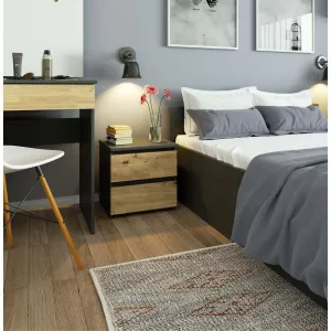 Ak furniture Noční stolek CL2 40 cm grafitově šedý/dub artisan