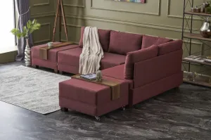 Rohová rozkladacia pohovka Fly Corner Sofa Bed Right - Claret Red