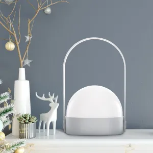DecoKing Prenosná LED lampa KAMPI sivá, veľkosť m