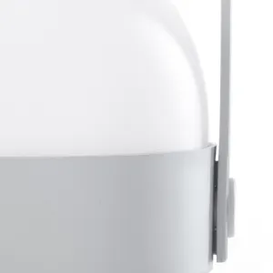 DecoKing Prenosná LED lampa KAMPI sivá, veľkosť m