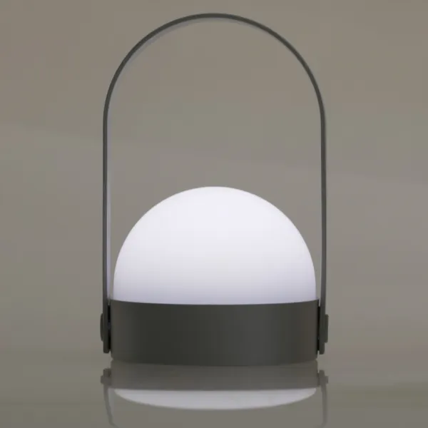 DecoKing Prenosná LED lampa KAMPI sivá, veľkosť m