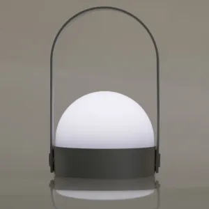 DecoKing Prenosná LED lampa KAMPI sivá, veľkosť m