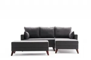 Rohová rozkladacia pohovka Bella Mini RightAnthracite