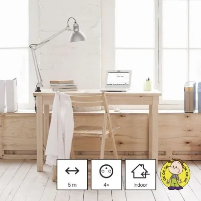EMOS Prodlužovací kabel se 4 zásuvkami 1,5 mm² KIKOK 5 m bílý