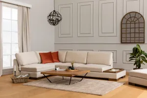 Rohová sedacia súprava / Rohová pohovka Tulip Corner Left Without Pouf - Beige