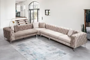 Rohová sedacia súprava / Rohová pohovka Como Corner Left - Beige