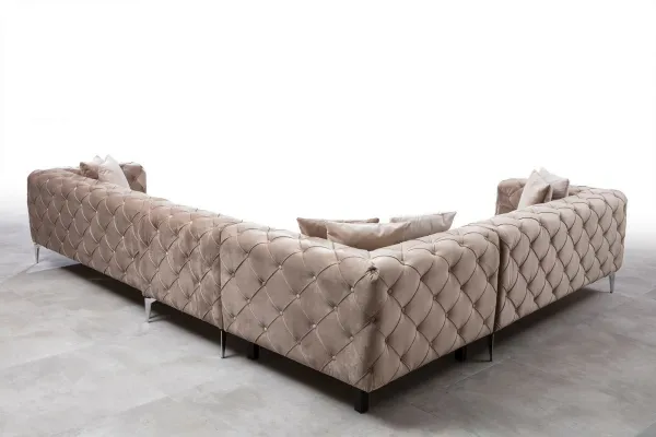 Rohová sedacia súprava / Rohová pohovka Como Corner Left - Beige