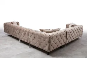 Rohová sedacia súprava / Rohová pohovka Como Corner Left - Beige