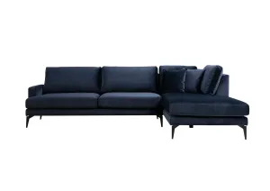 Rohová sedacia súprava / Rohová pohovka Papira Corner Right (L3+Chl) - Navy Blue