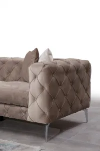 Rohová sedacia súprava / Rohová pohovka Como Corner Right - Beige