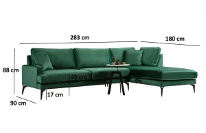 Rohová sedacia súprava / Rohová pohovka Papira Corner (L3+CHL)