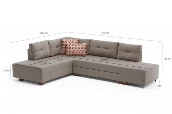 Rohová rozkladacia pohovka Manama Corner Sofa Bed Left - Cream