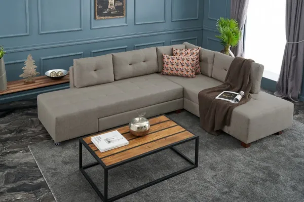 Rohová rozkladacia pohovka Manama Corner Sofa Bed Right - Cream